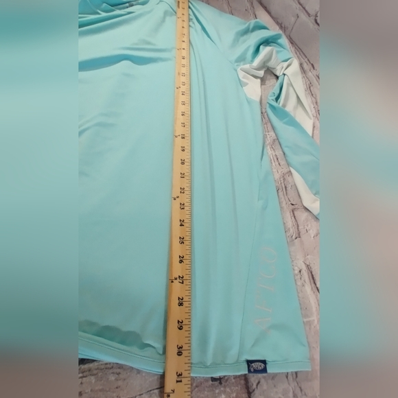 AFTCO XL Longsleeve UPF AF TECH Fishing Colorblock Rashguard - Picture 10 of 15